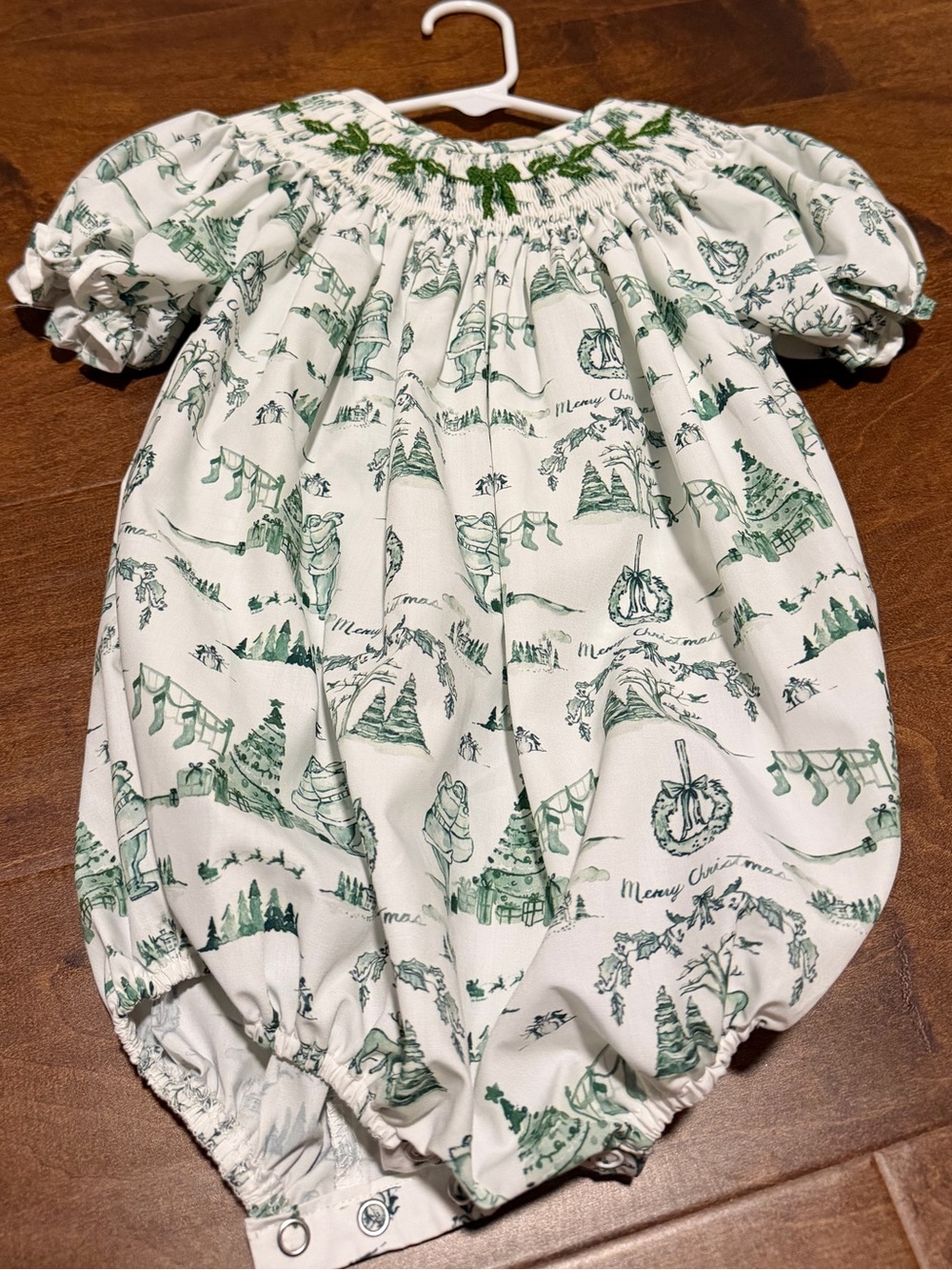 Ann Reeves Smocked Onsie